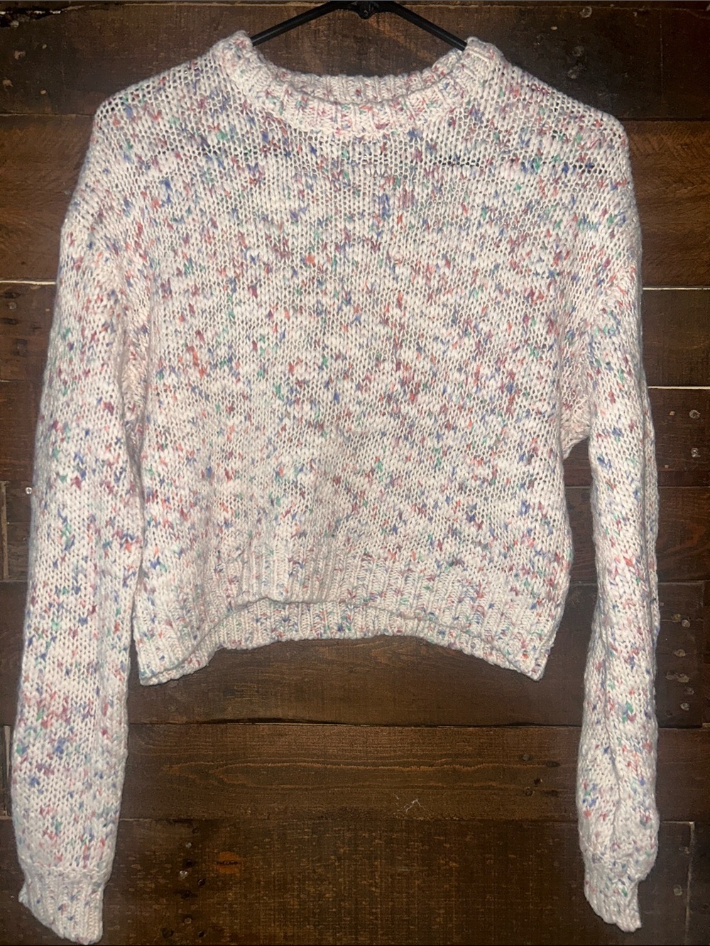 cupcakes & cashmere Cream Speckled Crewneck Sweater